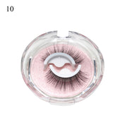 1pair Self-adhesive False Eyelashes Glue Free 3d Strip