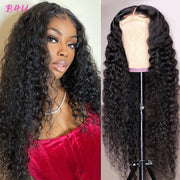 Deep Wave Lace Front Human Hair Wigs Pre-Plucked