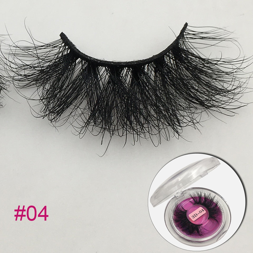 RED SIREN Mink 25mm Fluffy Messy 3D Long Lashes