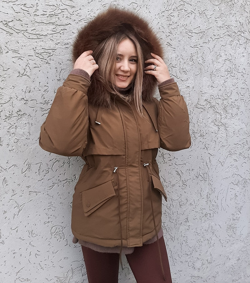 Big Fur Hooded Parka Down Coat