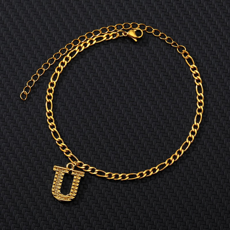 Alphabet Chain Ankle Bracelet