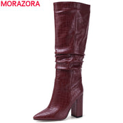 MORAZORA Knee-High Cowboy Boots