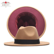 Wide Brim Patchwork Fedoras