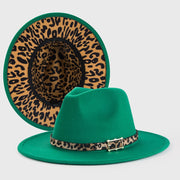 Four Seasons Unisex Inner Leopard Fedoras