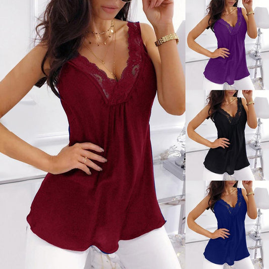 V Neck Sleeveless Tank Top Vest