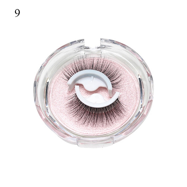 1pair Self-adhesive False Eyelashes Glue Free 3d Strip