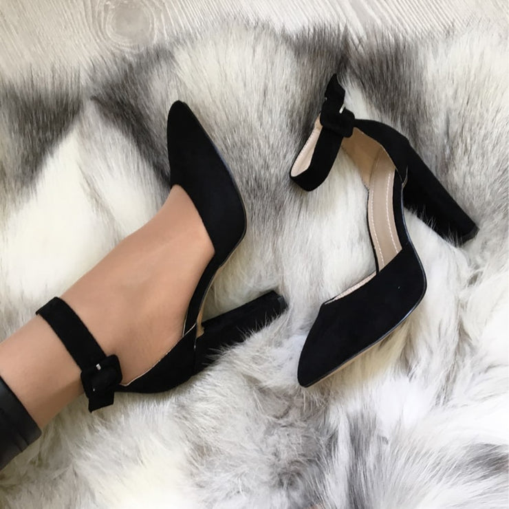 Ankle Strap Pointed Toe Pumps