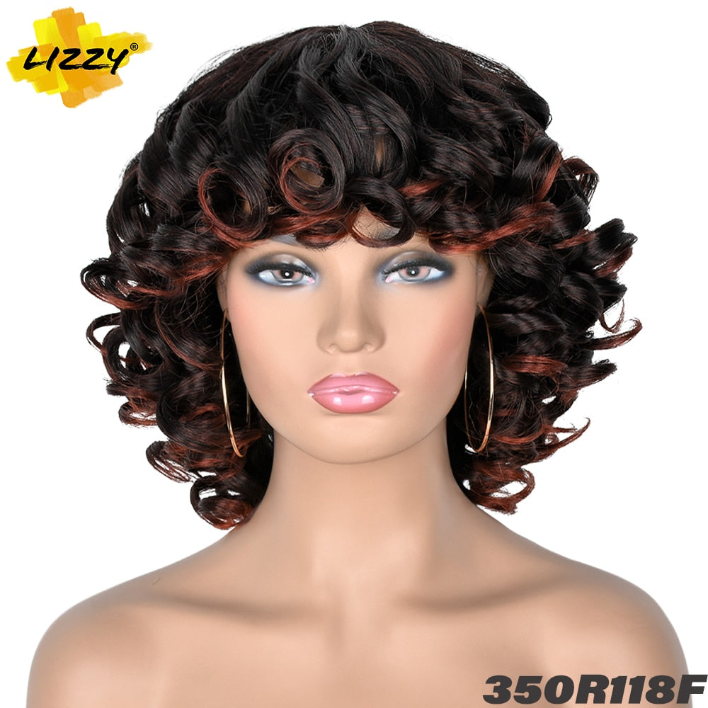 Short Synthetic Fluffy Shoulder Length Wigs