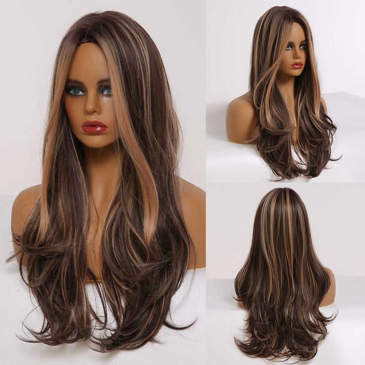 EASIHAIR Long Wavy Blonde Heat Resistant Synthetic Wigs