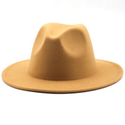 Unisex Child Solid Color Wool Classic Fedoras