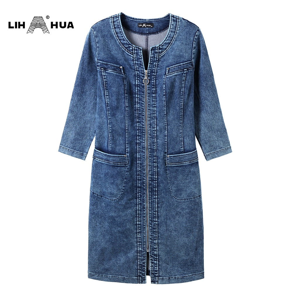 Slim Fit Denim Dress