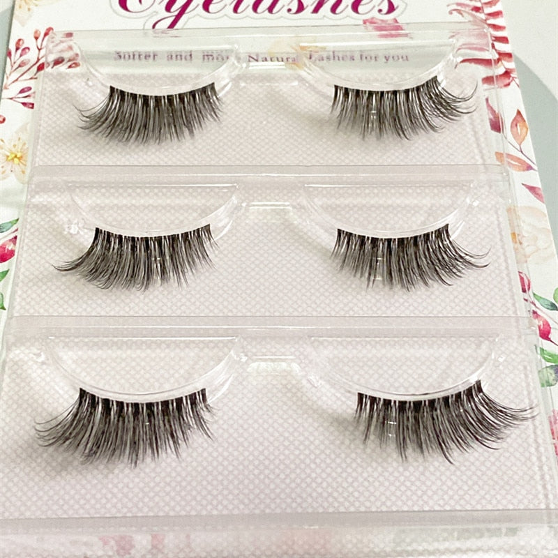 3D Mink Lashes Natural Short Full Strip