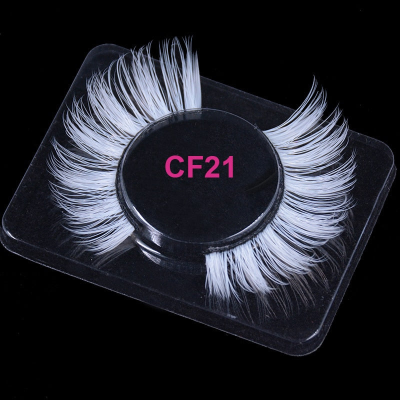 3D 5D Real Mink Strip Fake Colored Eyelashes