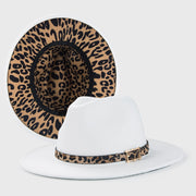 Four Seasons Unisex Inner Leopard Fedoras