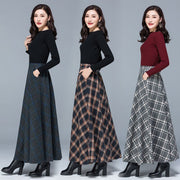 High Waist Wool Maxi Skirts