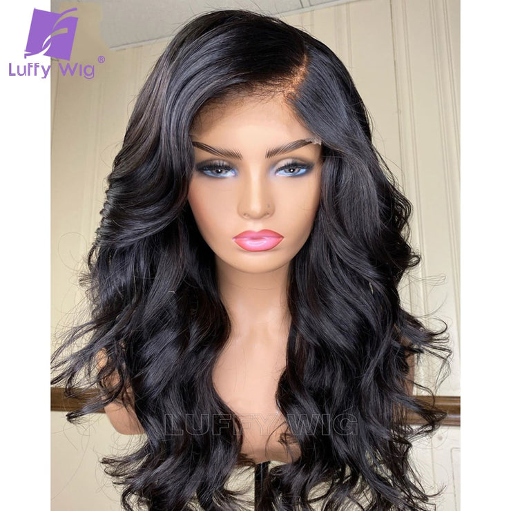 Wavy Lace Front Human Hair Pre Plucked and HD Lace Frontal Transparent Wigs