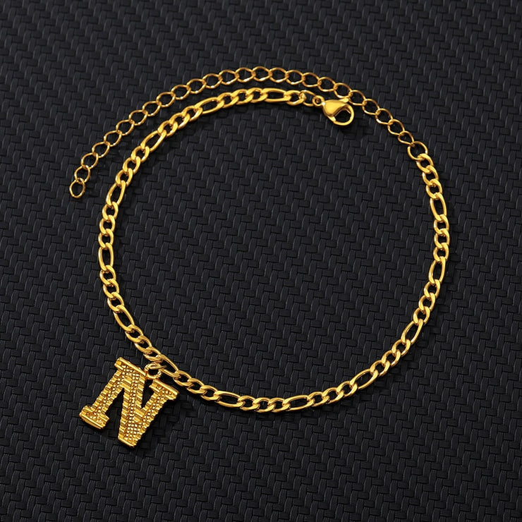 Alphabet Chain Ankle Bracelet