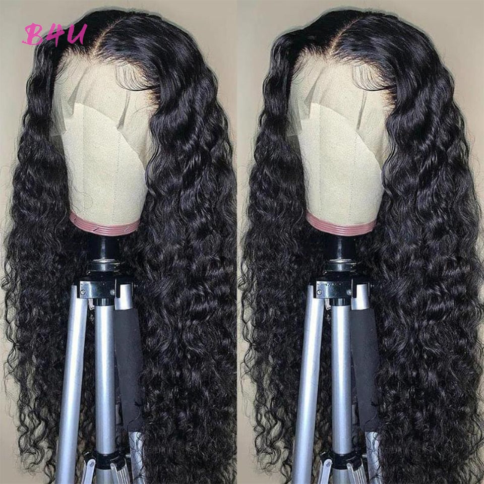 Water Wave Virgin Lace Front Human Hair Wig