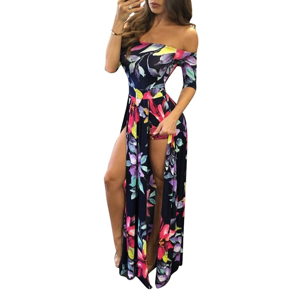 Floral Print Hobo Beach Dress