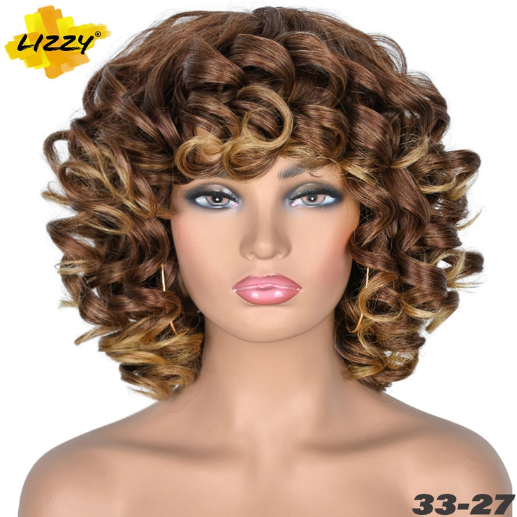 Short Synthetic Fluffy Shoulder Length Wigs