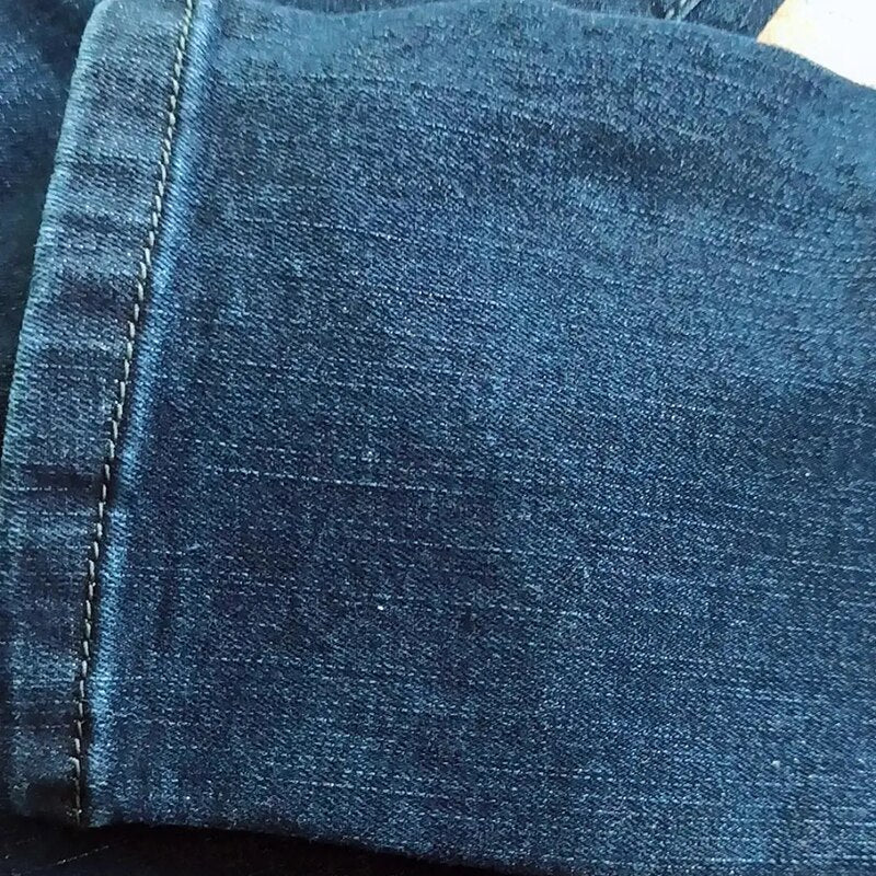 Blue Denim Pencil Stretch Pants