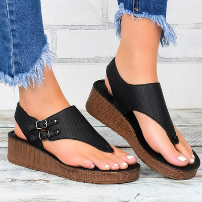 Two Buckle Platform Sandals