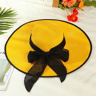 Foldable Big Bow Sun Hat