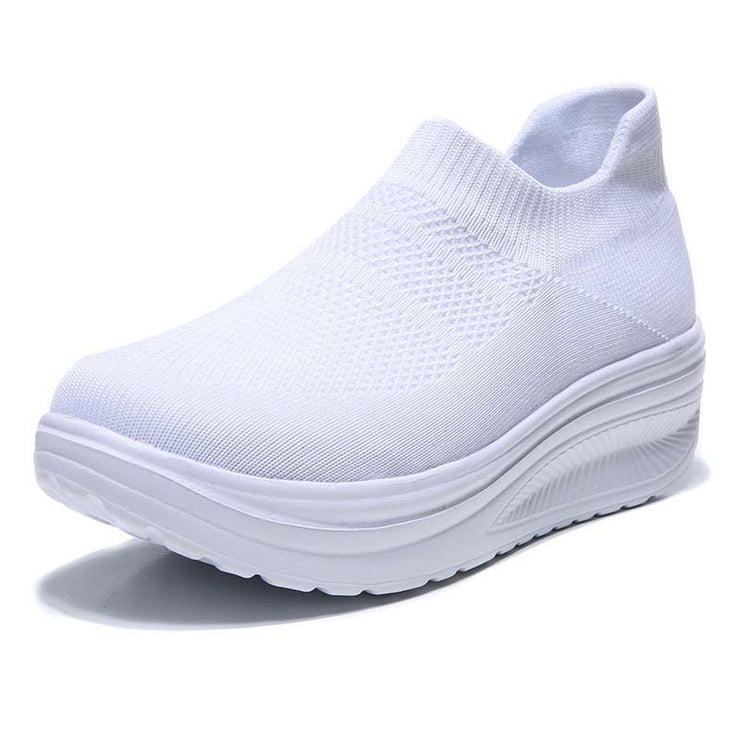 Thick Sole Vulcanized Slip-on Sneakers