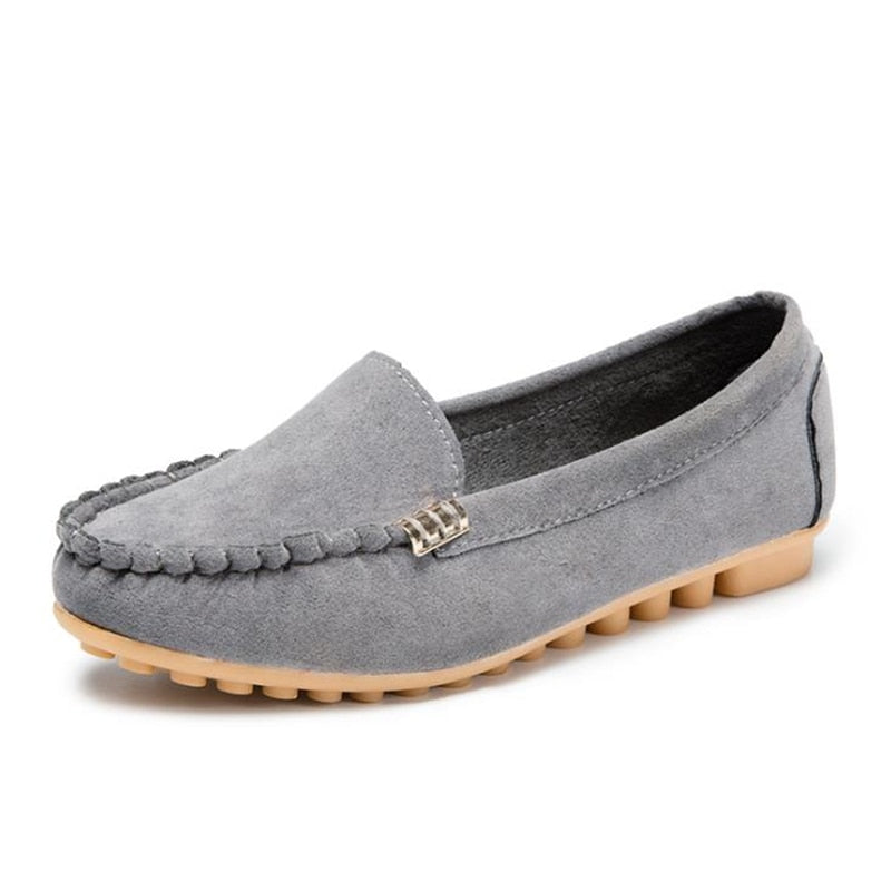 Soft Round Toe Denim Loafers