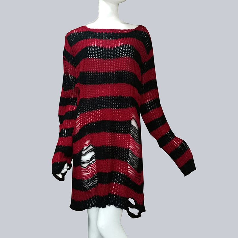 Gothic Hollow Out Sweater Dresses