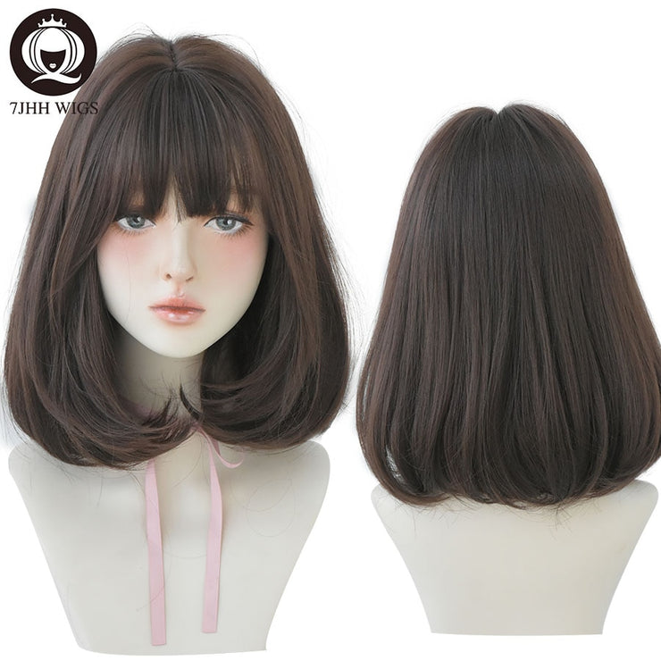 Synthetic Shoulder Length 14 Inch Wig