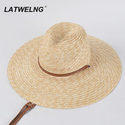 Belt Strap Straw Wide Brim Panama Hats