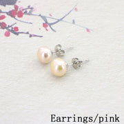 White Pearl Necklace Earring Bracelet Sets