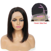 T Part Lace Human Hair Short Bob Wig