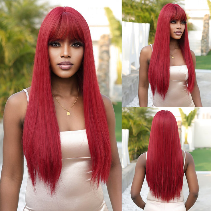 Cosplay Long Straight Heat Resistant Synthetic Wigs