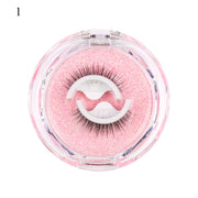 1pair Self-adhesive False Eyelashes Glue Free 3d Strip