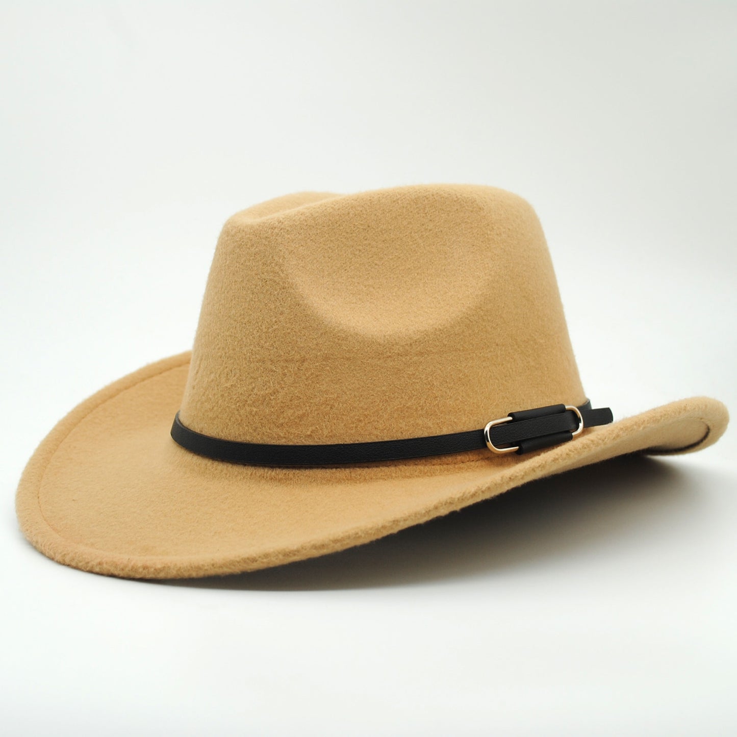 Unisex Large Wave Brim Cowboy Fedoras