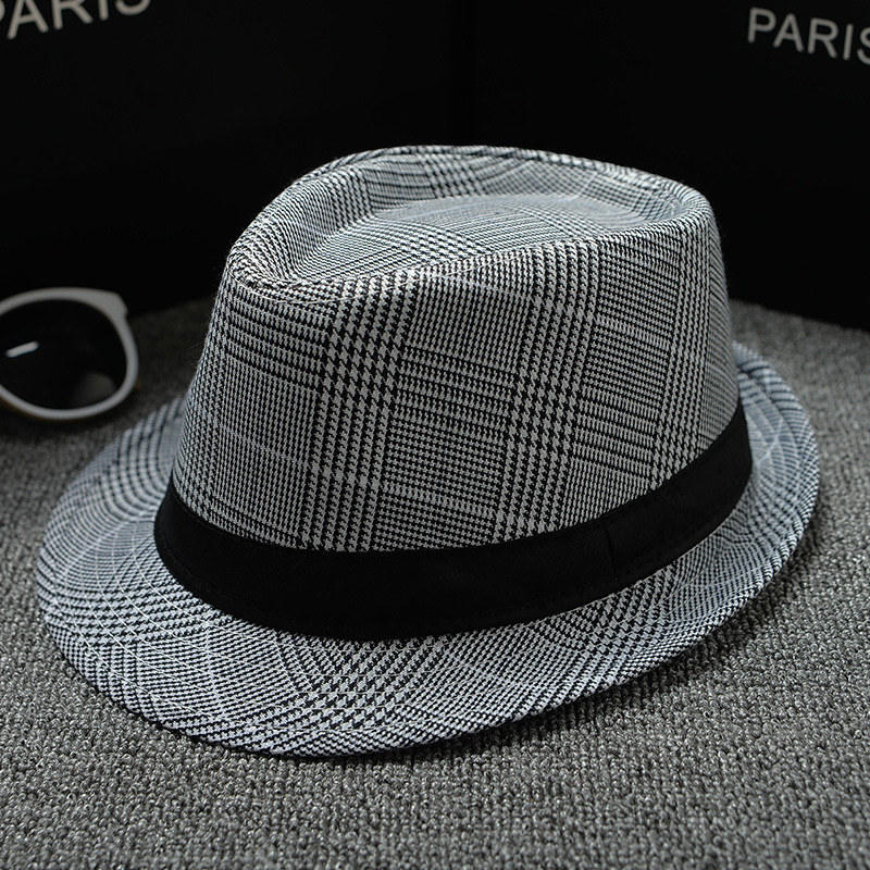 Unisex Plaid Fedoras Hats