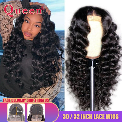 Deep Wave Lace Front Brazilian 100% Human Hair Wigs