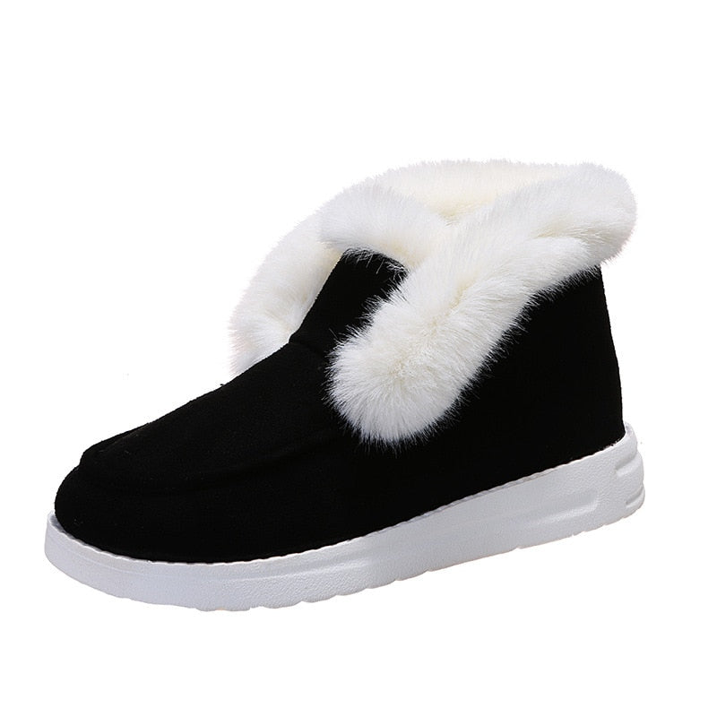 Velvet Short Snow Boots