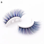 1pair Self-adhesive False Eyelashes Glue Free 3d Strip