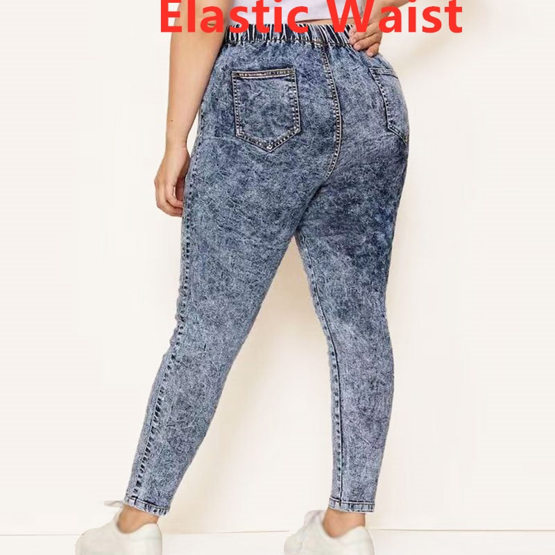 Denim Wash Pencil Pants