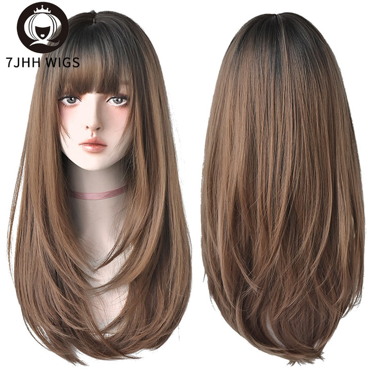 Long Wavy Synthetic Wigs Heat Resistant