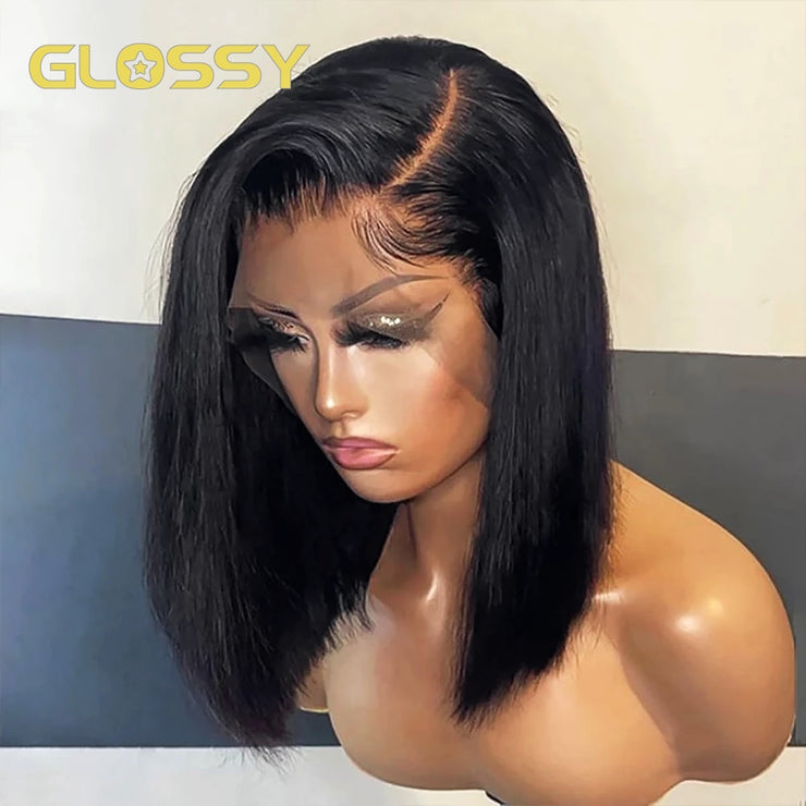 Short Straight Bob Lace Front Human Hair Wigs