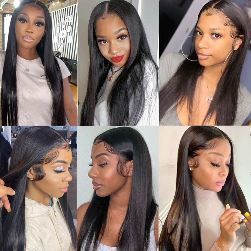 Straight Lace Front, T Part, and Lace Frontal Human Hair Wigs