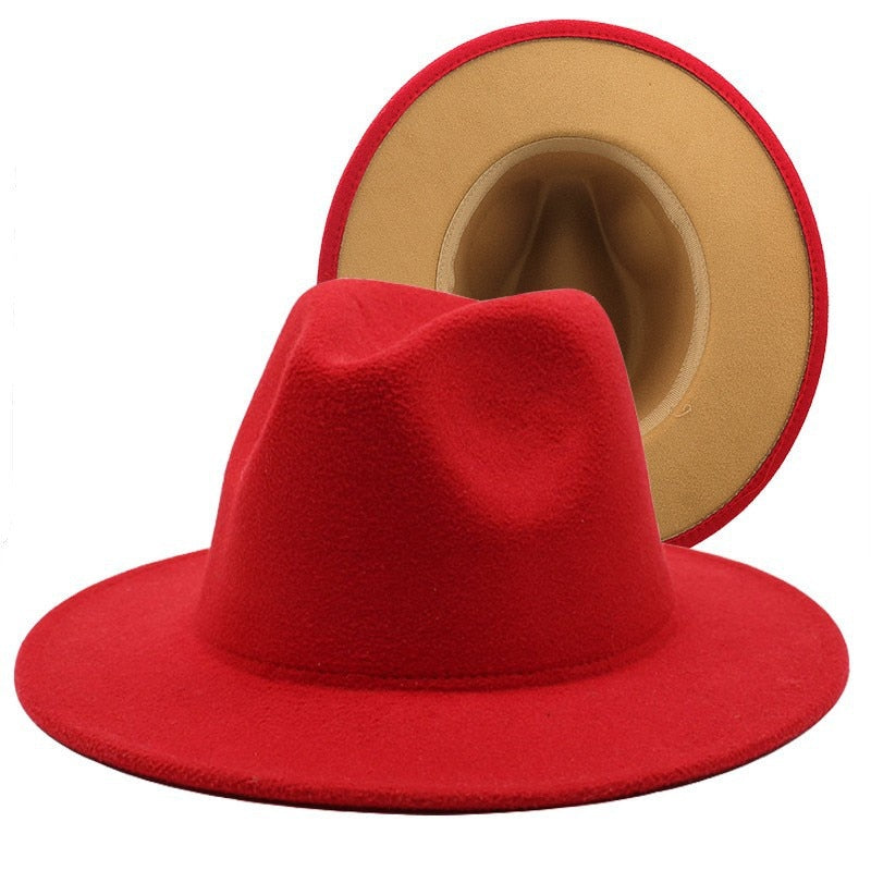 Unisex Vintage Wide Brim Fedora Hats