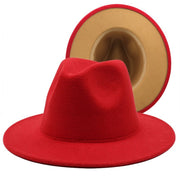 Vintage Unisex Wide Brim Wool Felt Fedora