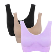 3pack Seamless Bras with Pads