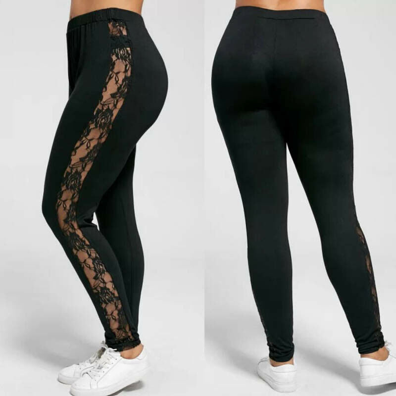 Cut Out Black High Waist Leggings