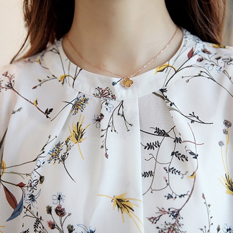 Open Shoulder Floral Blouses